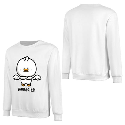 Front Patterned Long Sleeve TopClean Midweight