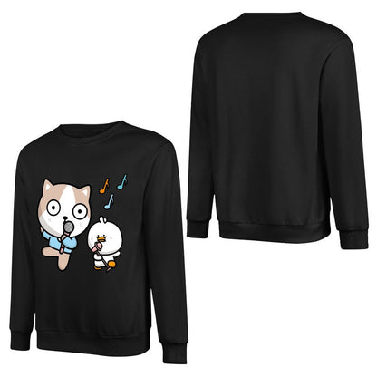 Front Patterned Long Sleeve TopClassic Fit Double-Stitched