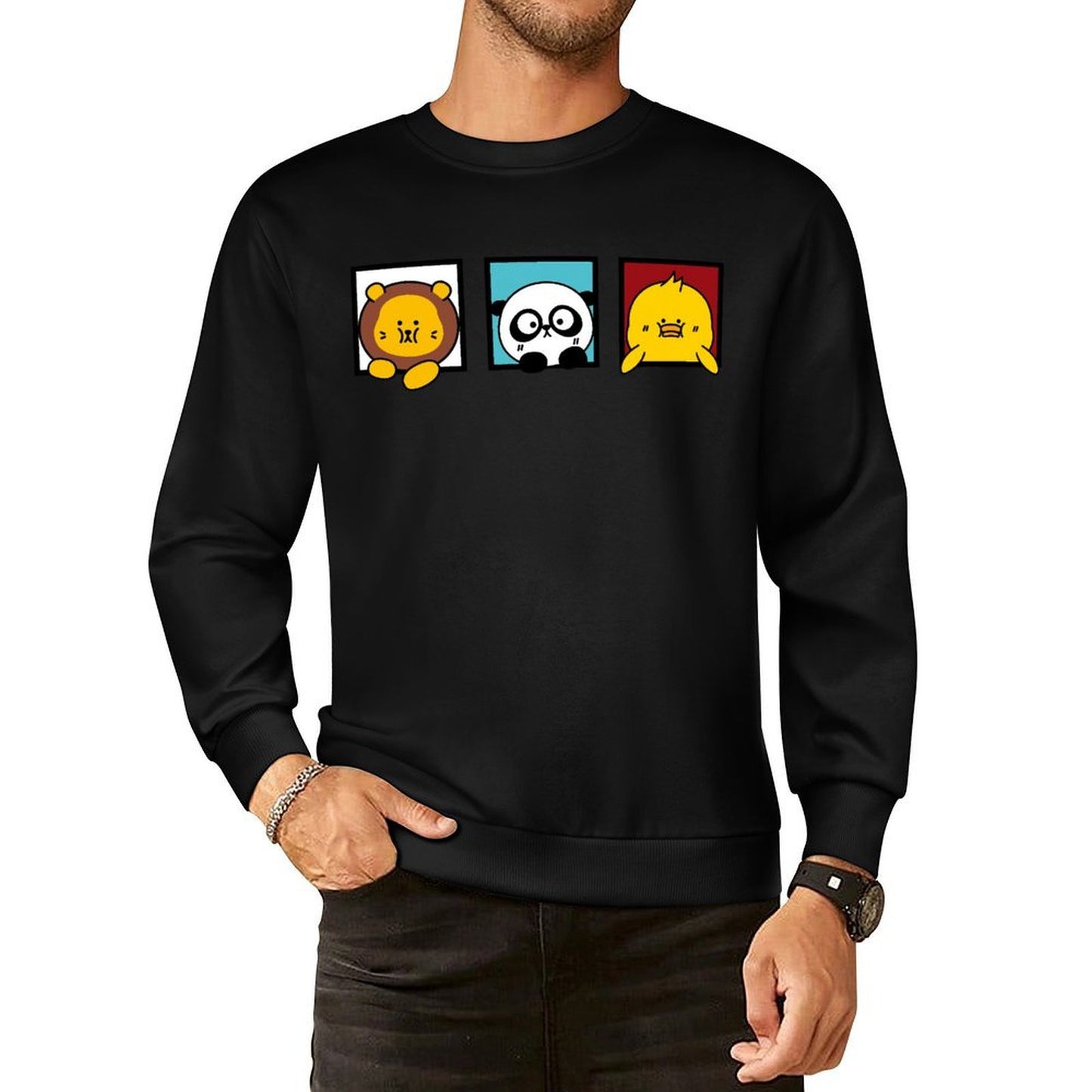 Front Patterned Long Sleeve TopLogo-Ready AllSeason