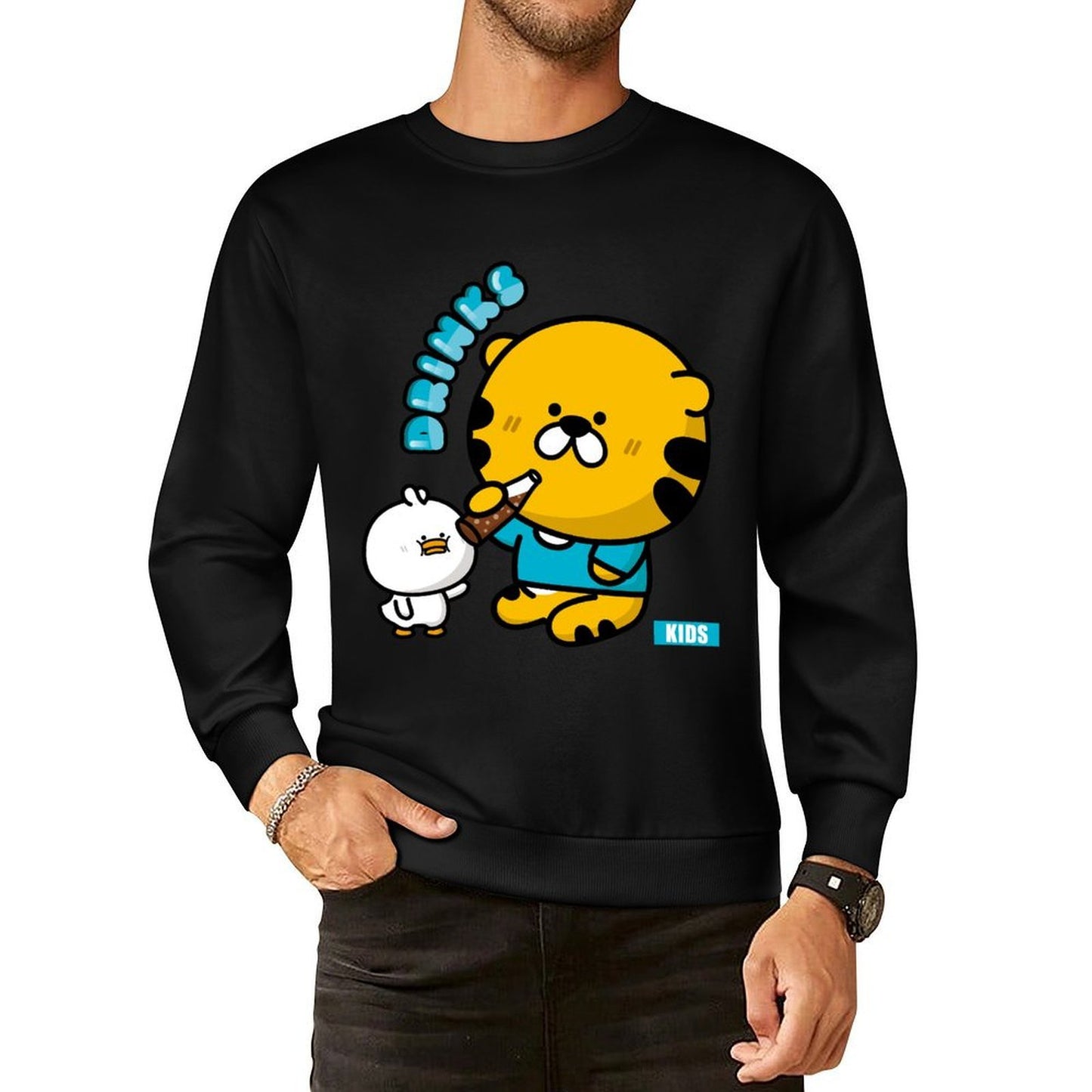 Front Patterned Long Sleeve TopSimpleFit Daily