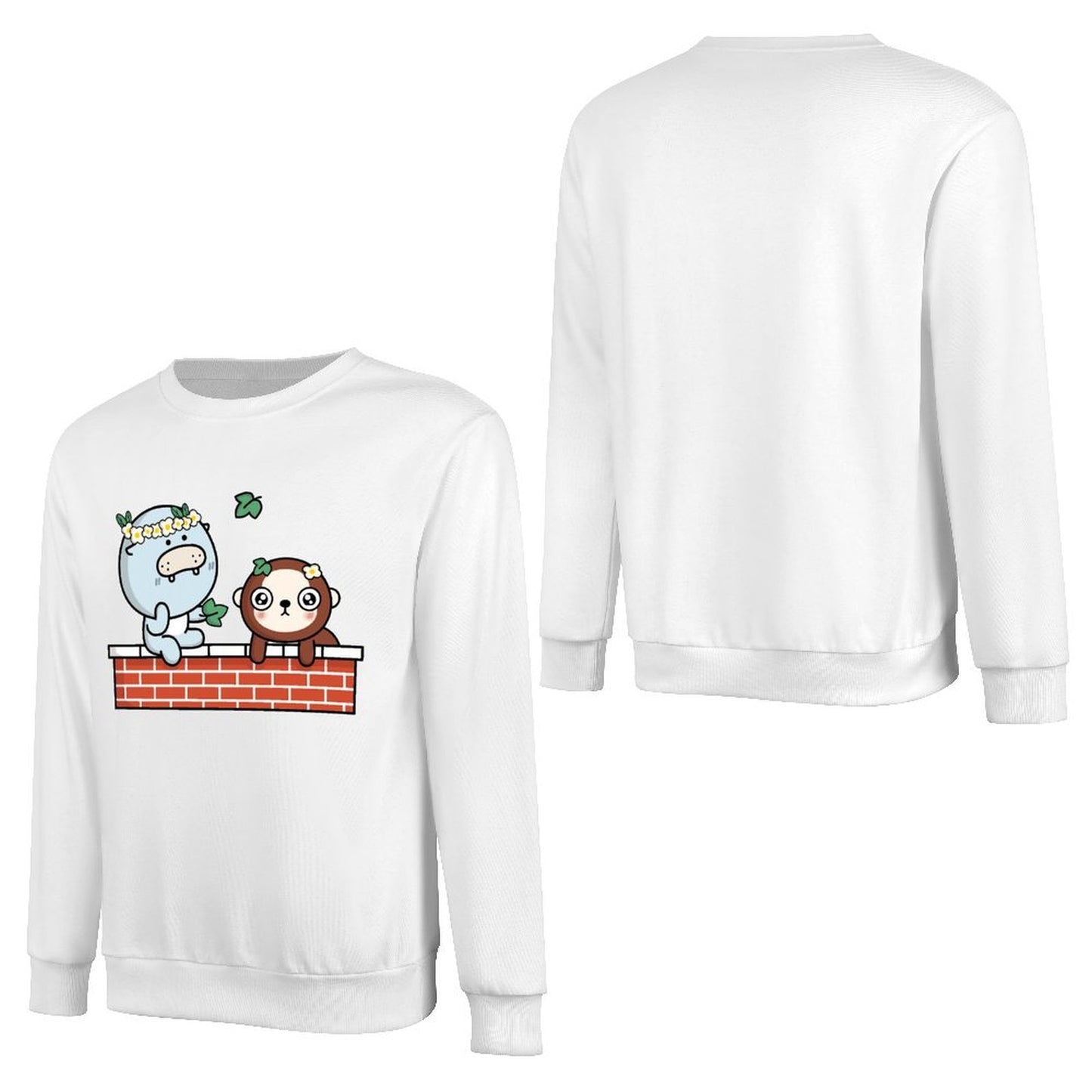 Front Patterned Long Sleeve TopSoftFeel Smooth
