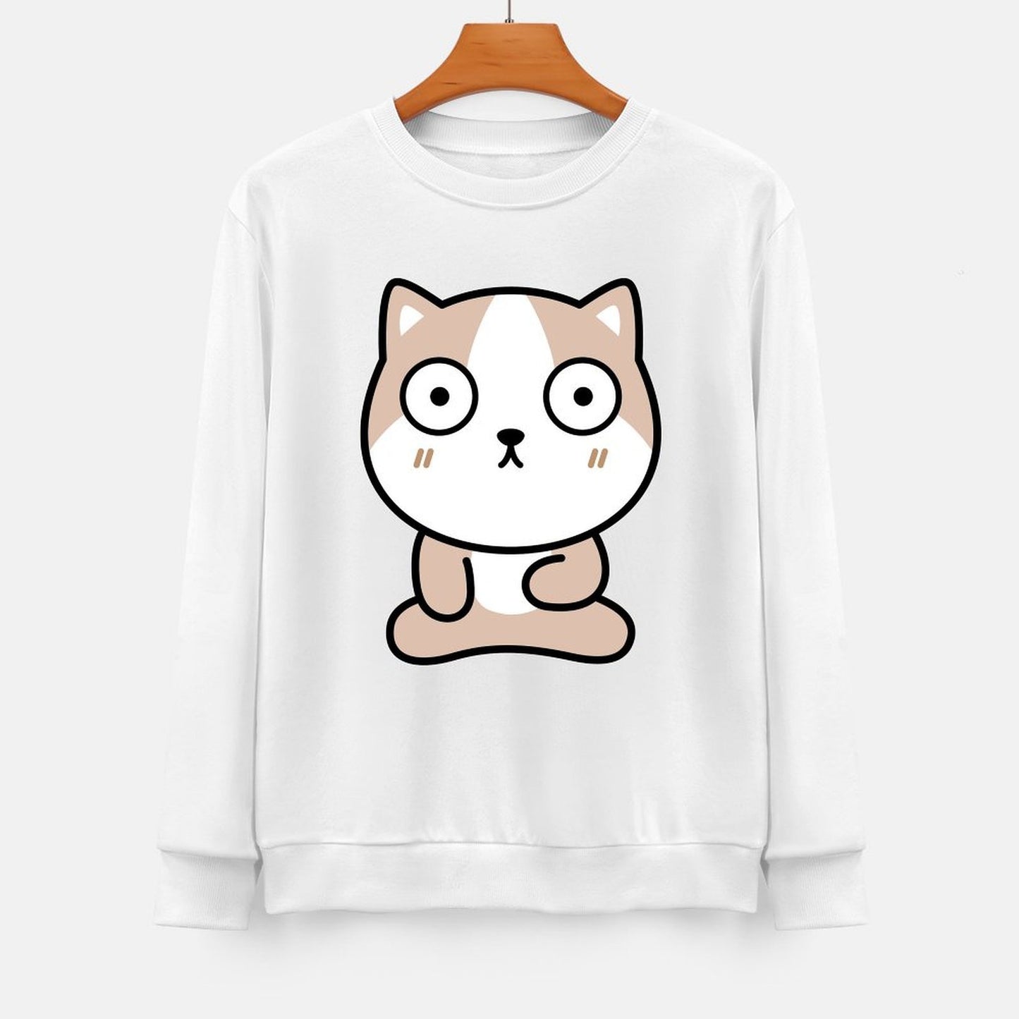 Front Patterned Long Sleeve TopClassicStyle Clean