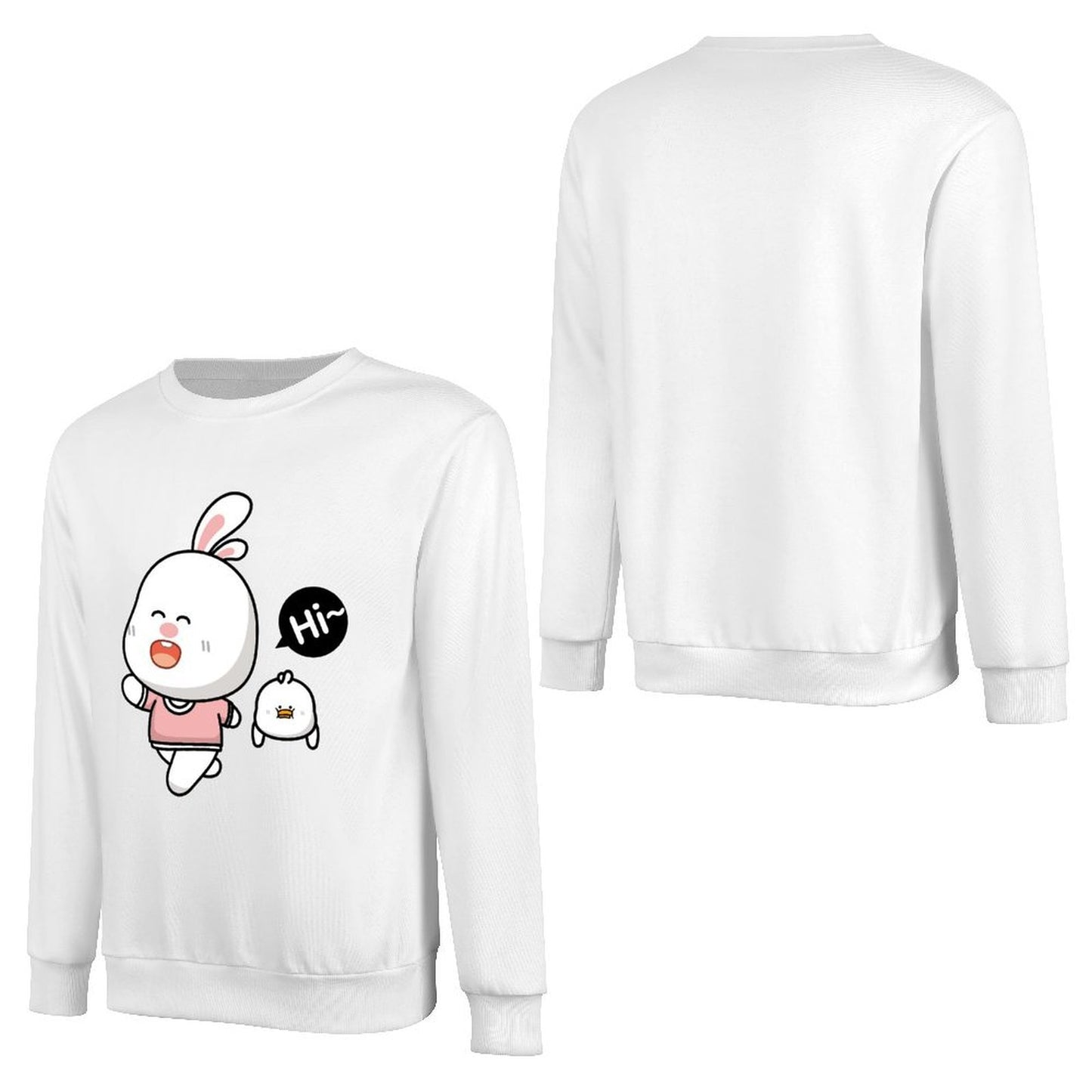 Front Patterned Long Sleeve TopFundraising Double-Stitched