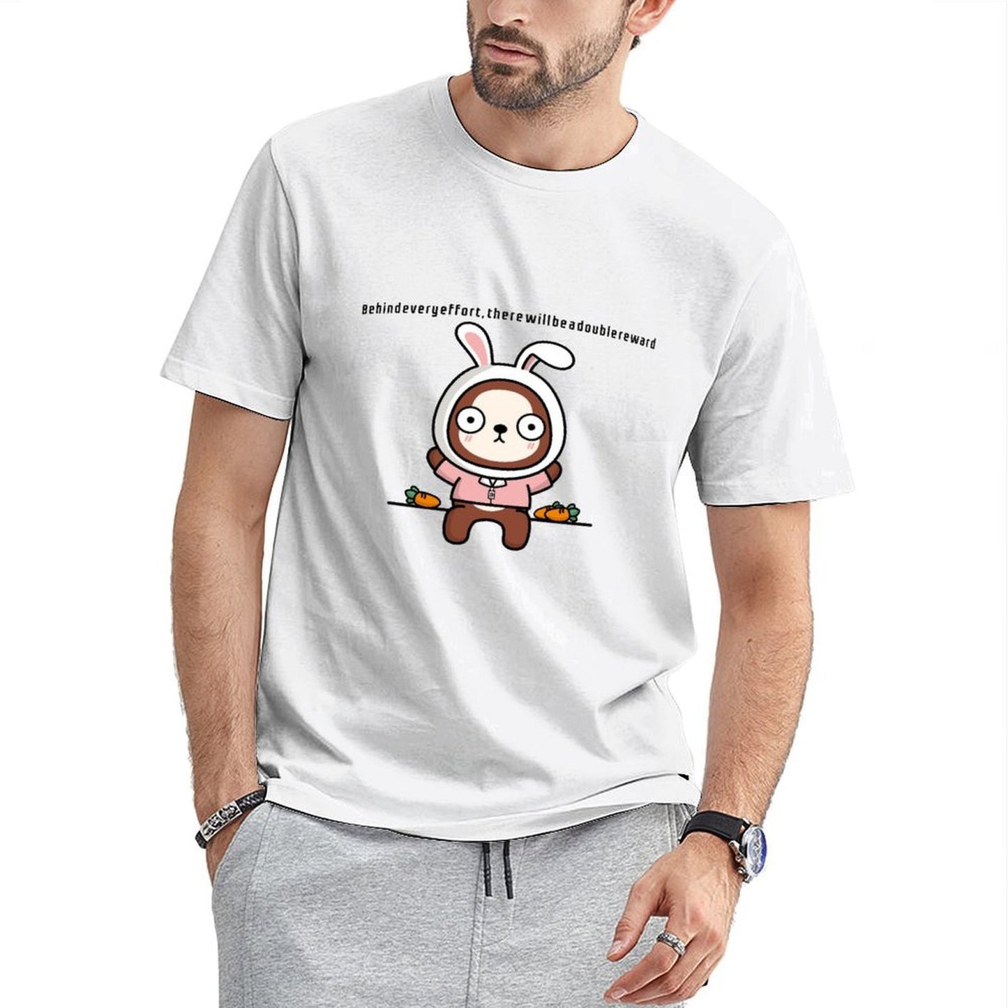 Shrink-Resistant Simple Front Graphic T-shirt