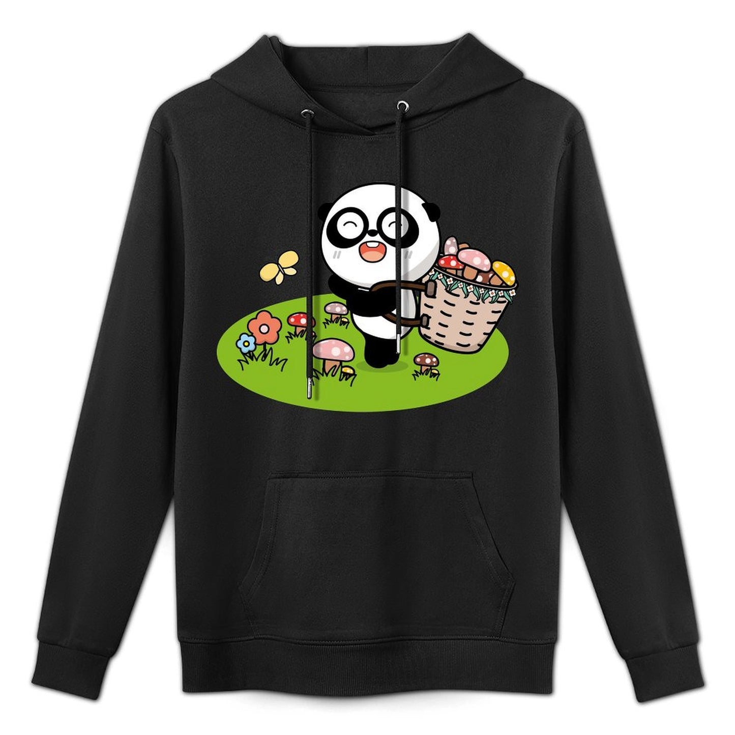 Crisp Print Natural Front Graphic Hoodies