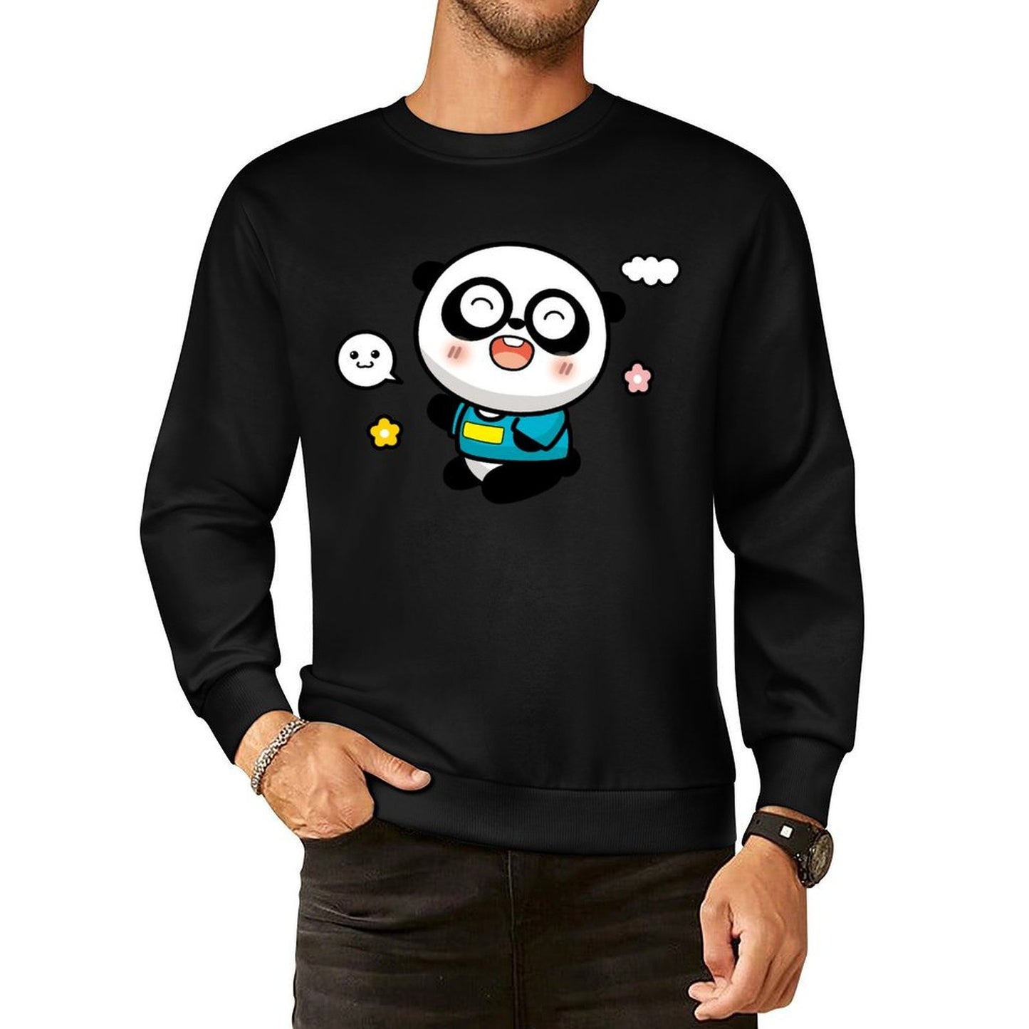Front Patterned Long Sleeve TopPremium Wrinkle-Free