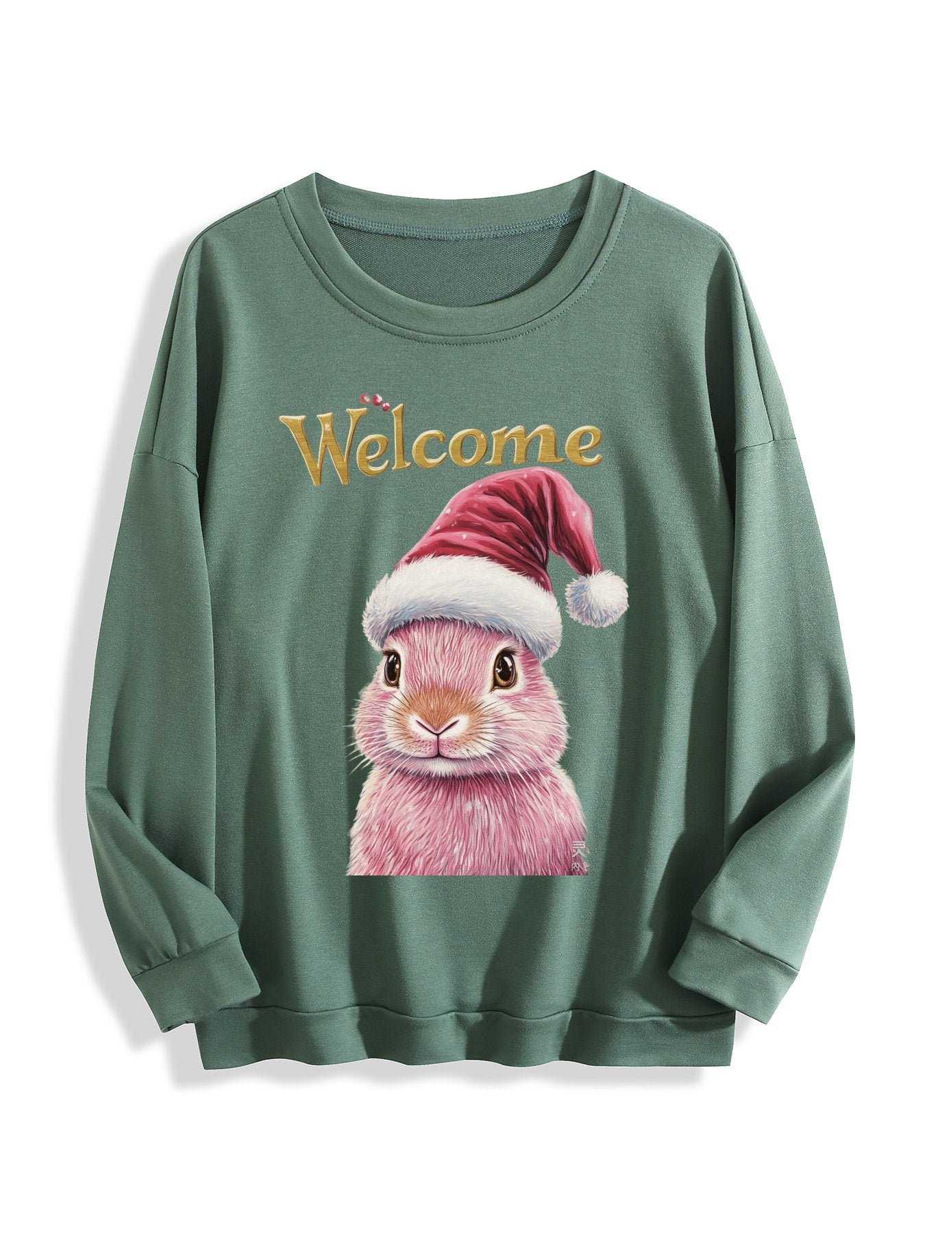 Customizable Christmas-themed bunny