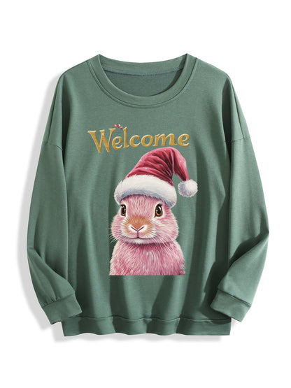 Customizable Christmas-themed bunny