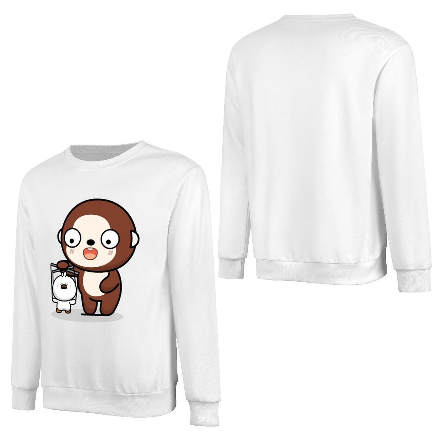 Front Patterned Long Sleeve TopHigh-Quality RelaxFit