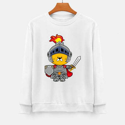 Front Patterned Long Sleeve TopClassic Relaxed