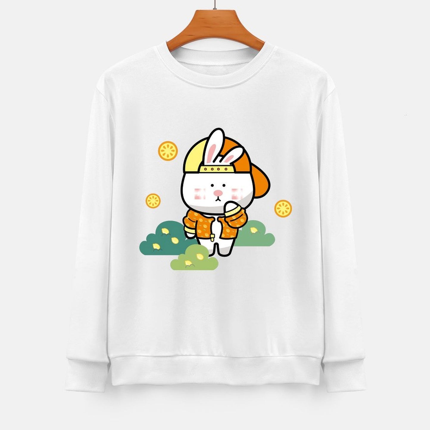 Front Patterned Long Sleeve Top Oversized RegularFit