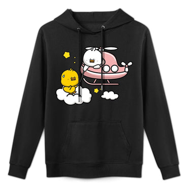 Solid Seamless Front Graphic Hoodies