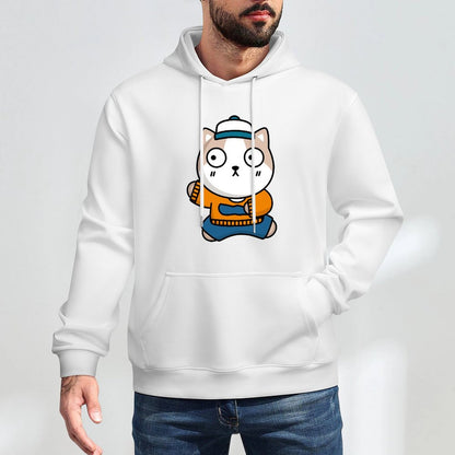 LooseFit Eco-Conscious Front Graphic Hoodies