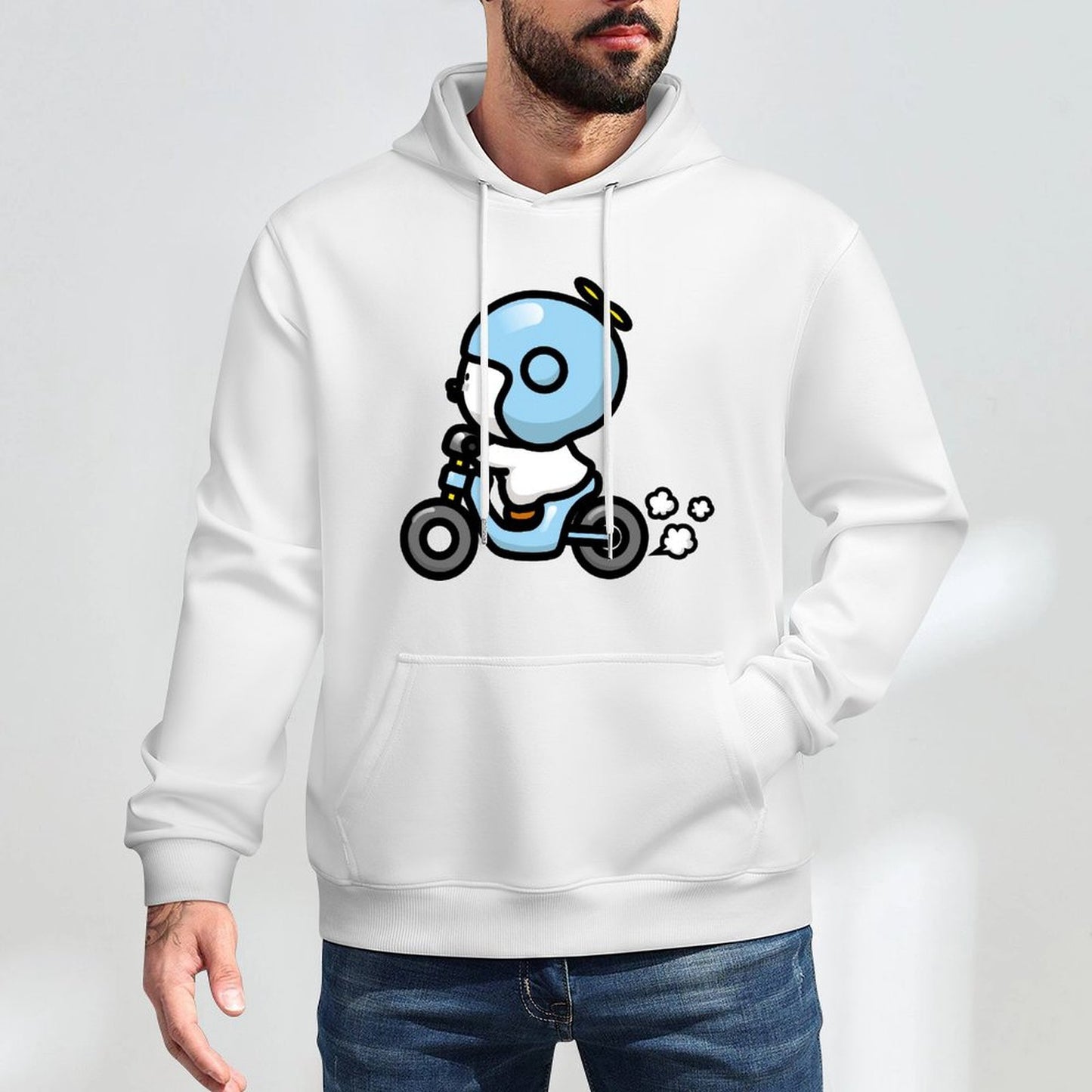 Retro Indoor Front Graphic Hoodies