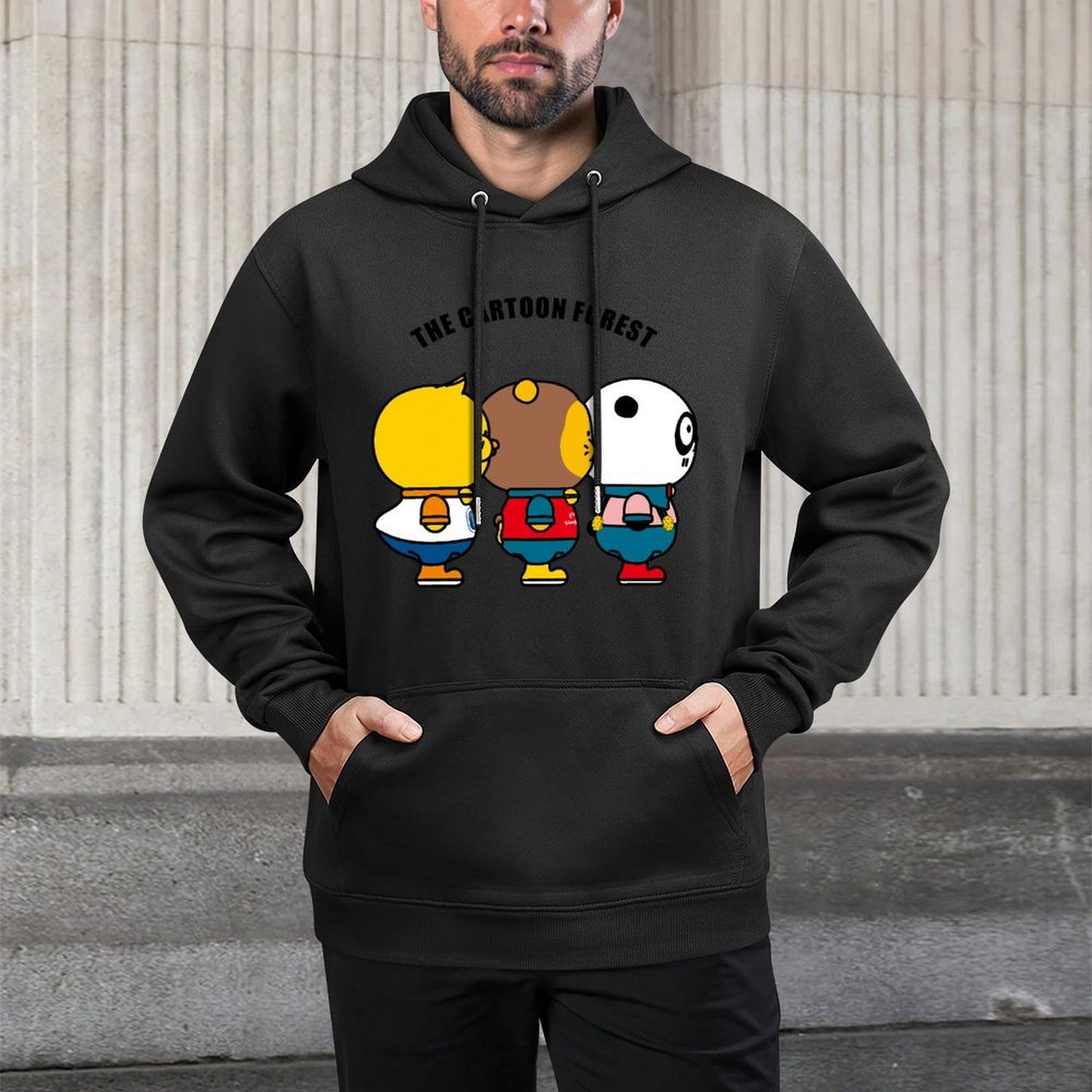 Printed Fitted Front Graphic Hoodies