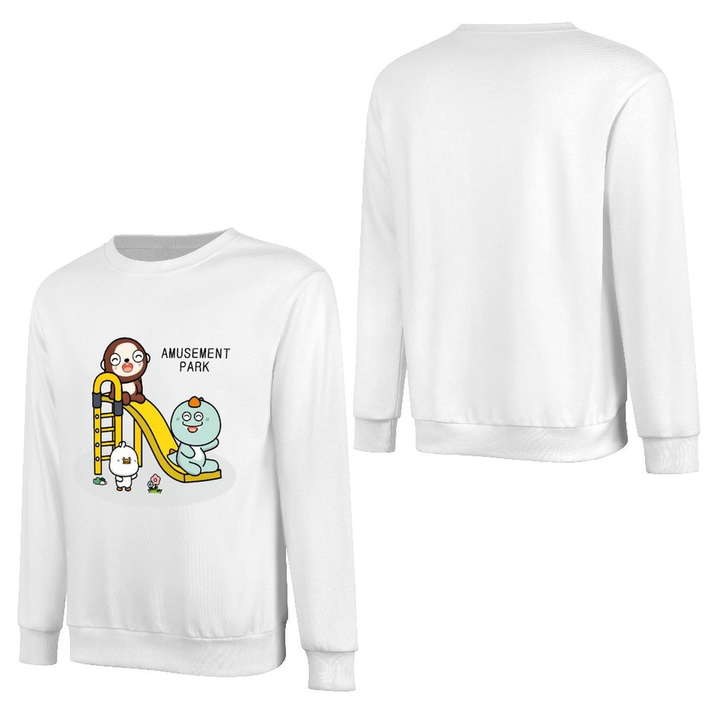 Front Patterned Long Sleeve TopWrinkle-Free Crisp Print