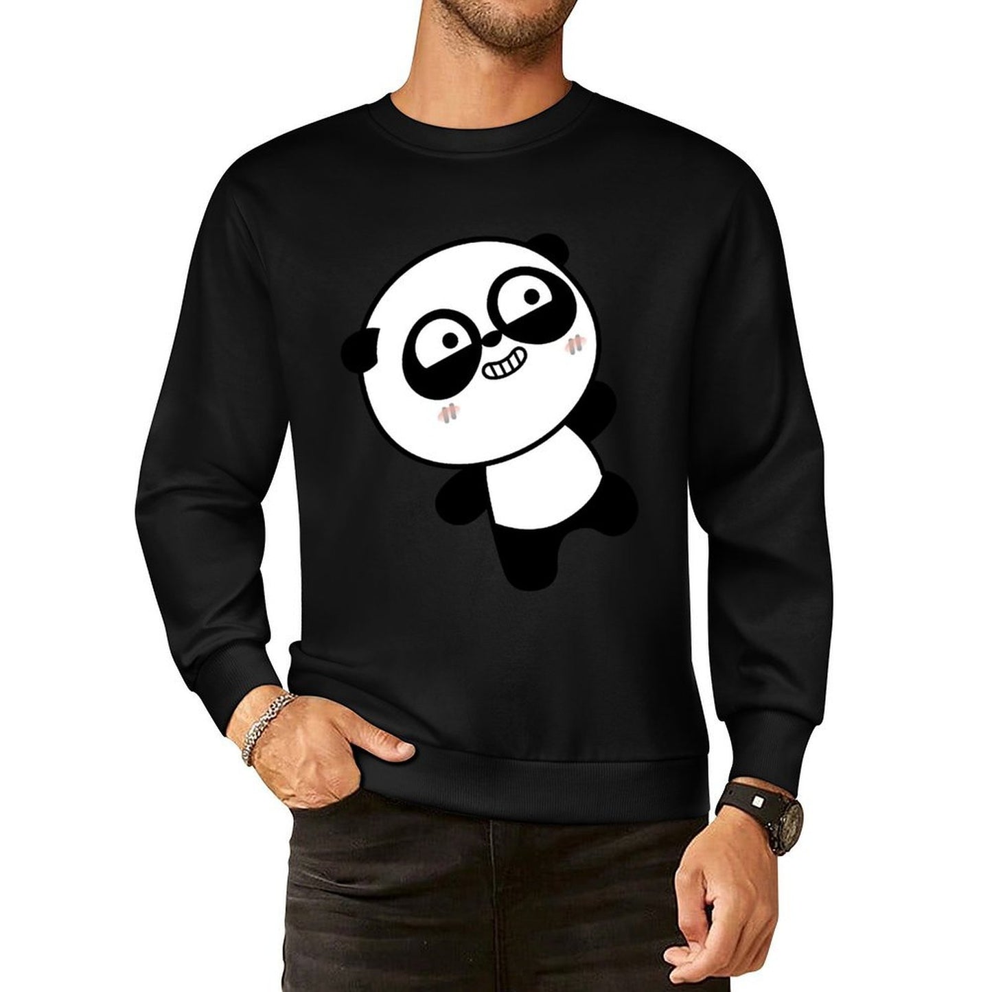 Front Patterned Long Sleeve TopRetro Essential