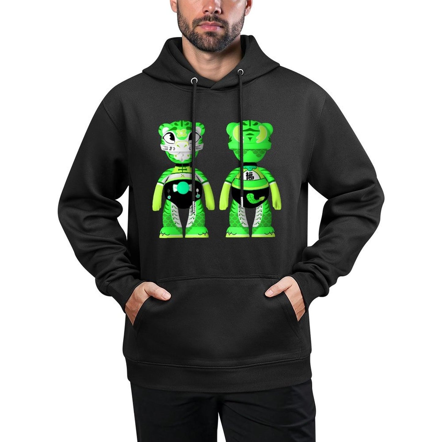 IPIB 250g Hooded Pocket Sweatshirt Front GraphicMen's Hooded  Sweatshirt6000076-5