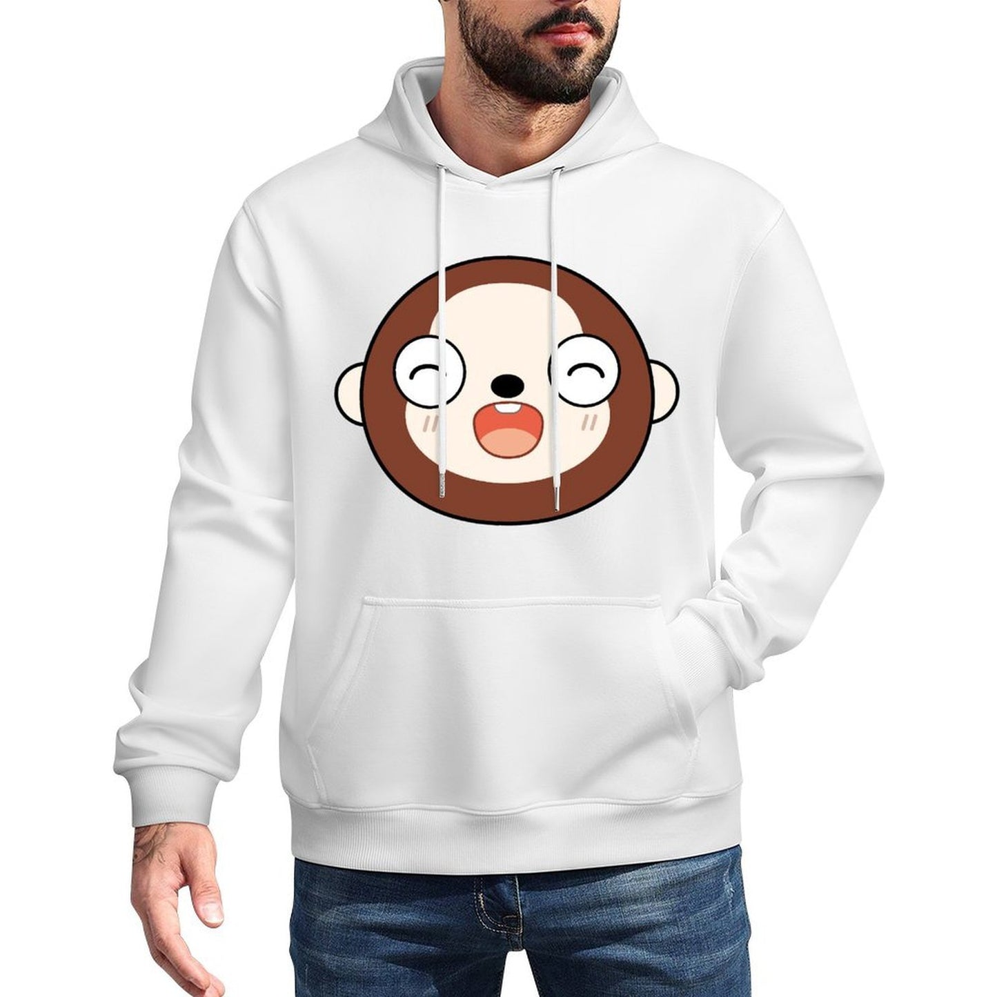 Strong Crew Neck Front Graphic Hoodies