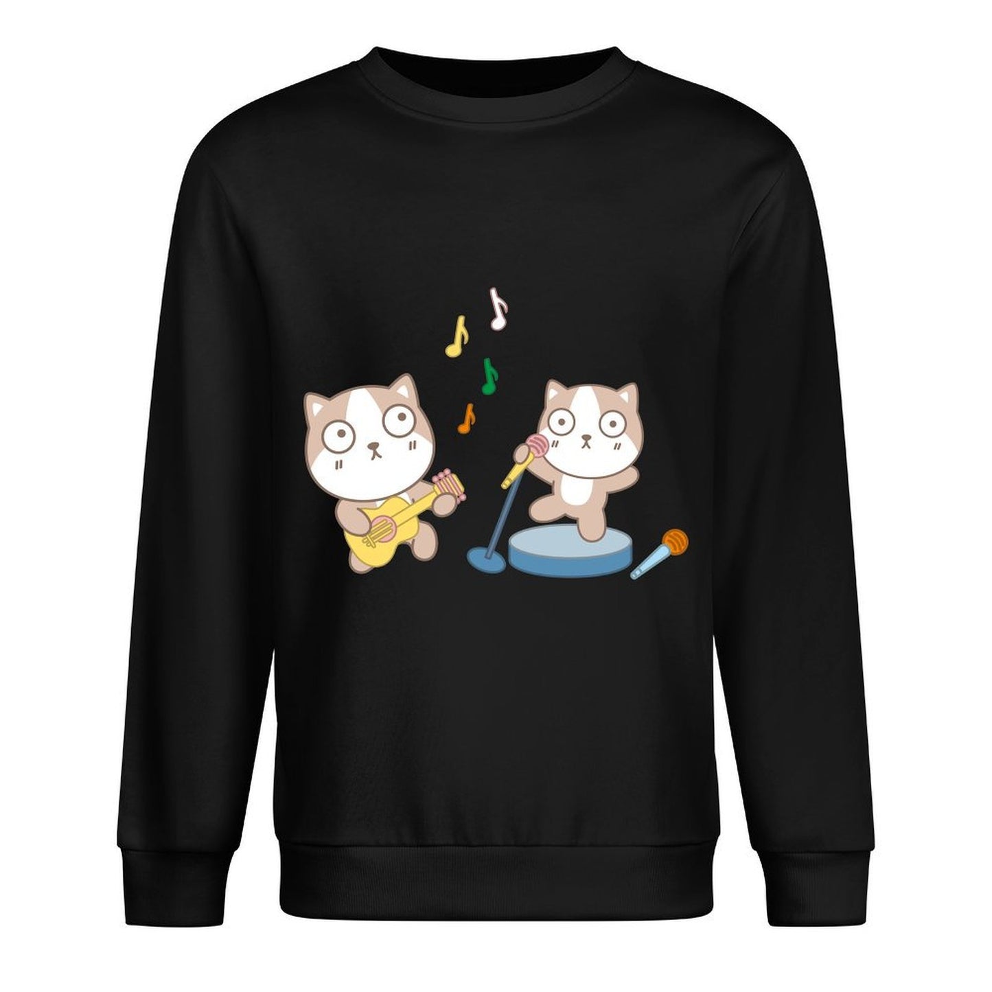 Front Patterned Long Sleeve TopColorfast Minimalist