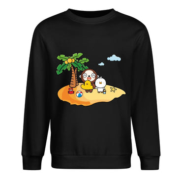 Front Patterned Long Sleeve TopUnisex Sharp