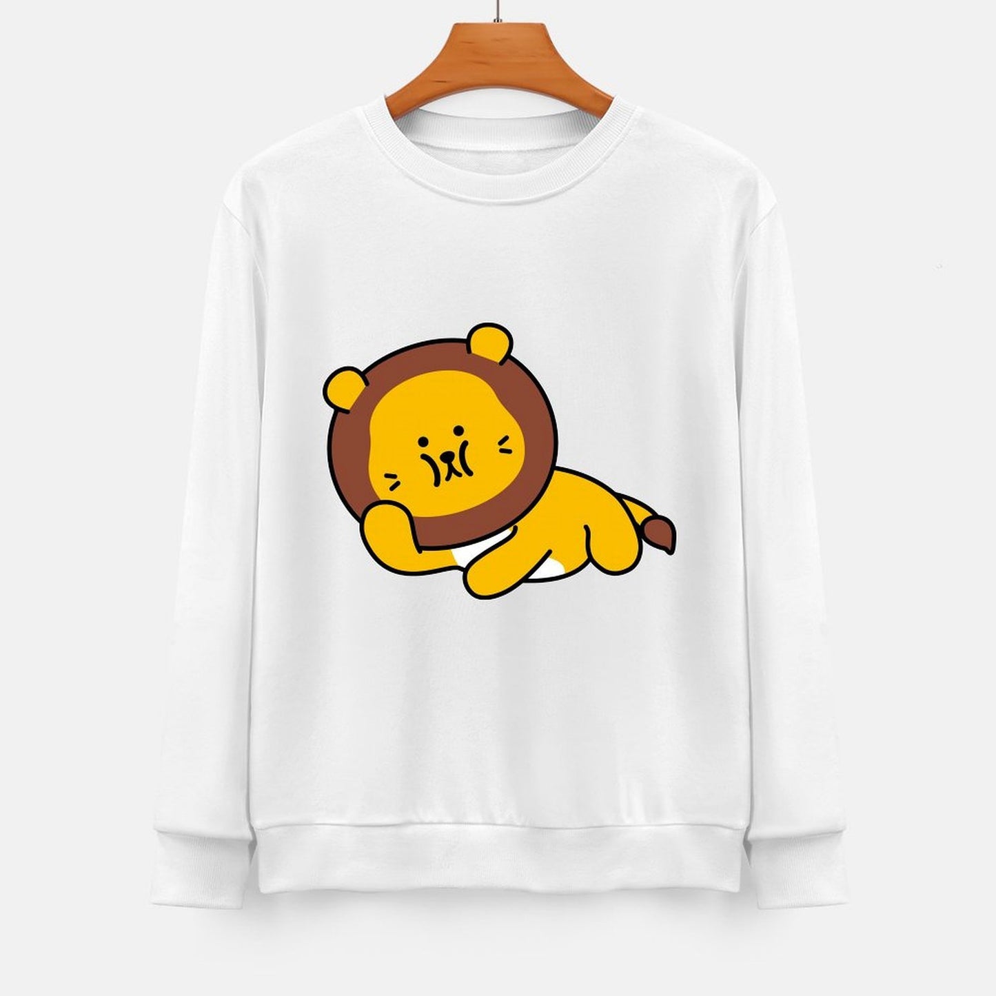 Front Patterned Long Sleeve TopDouble-Stitched CleanCut