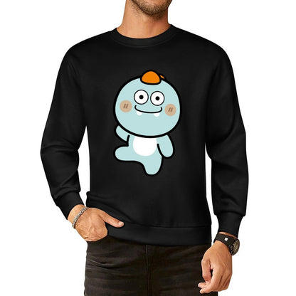 Front Patterned Long Sleeve TopRegular Smooth Feel