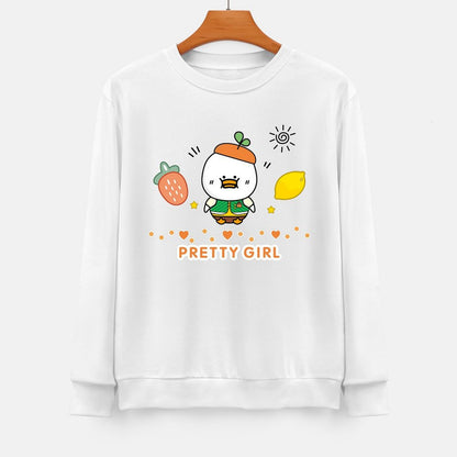 Front Patterned Long Sleeve TopHigh-Quality Crew Neck