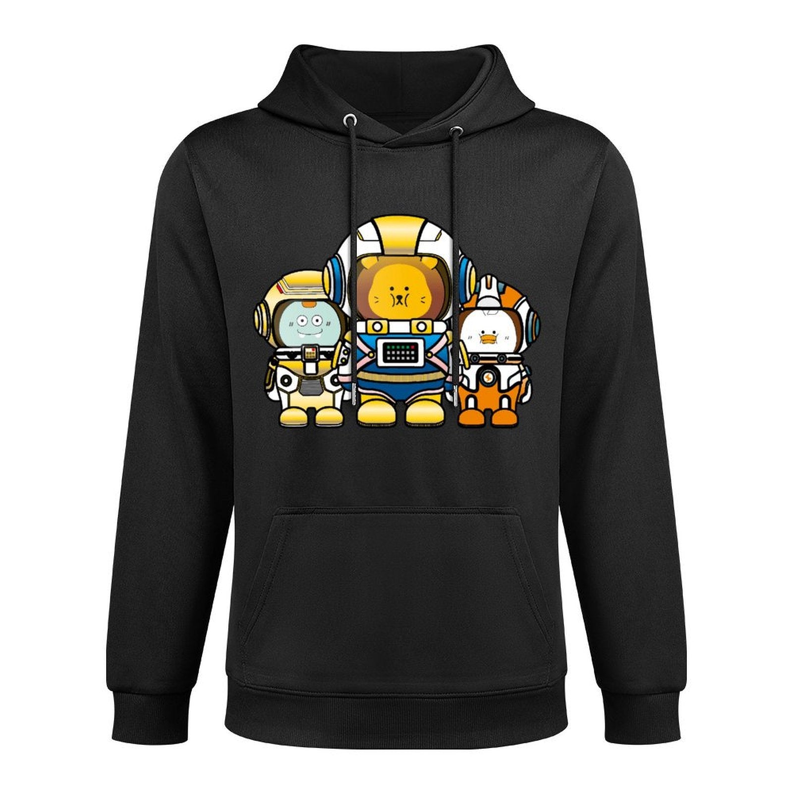 Solid Clean Front Graphic Hoodies