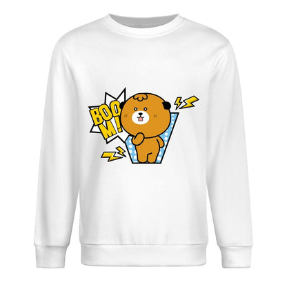 Front Patterned Long Sleeve TopEasyWear Simple