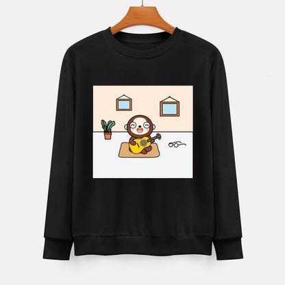 Front Patterned Long Sleeve TopStrong Vibrant Colors