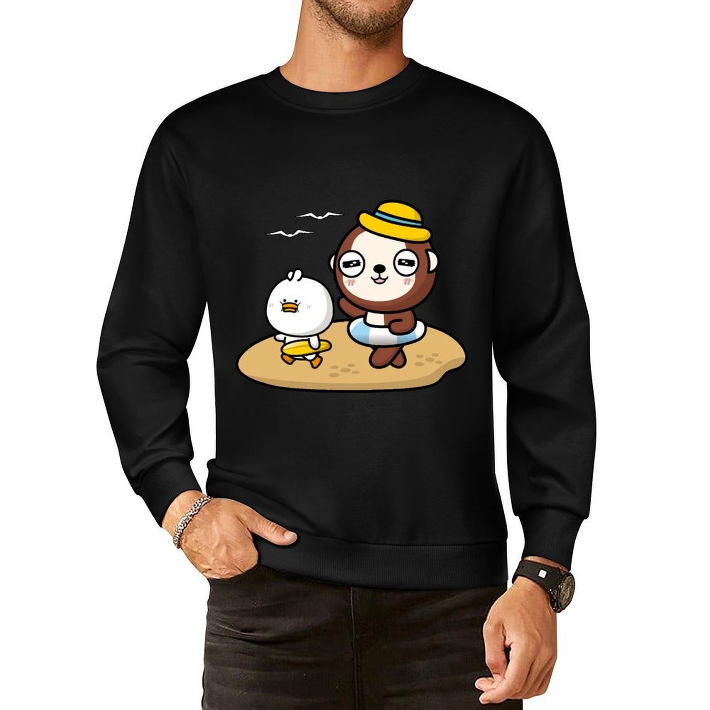 Front Patterned Long Sleeve TopSoft-Touch Timeless