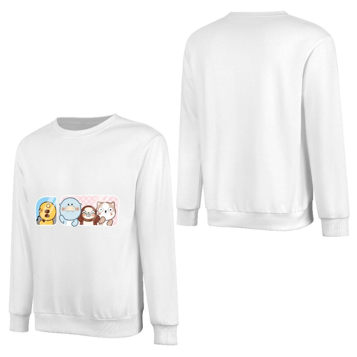 Front Patterned Long Sleeve TopSleek Premium