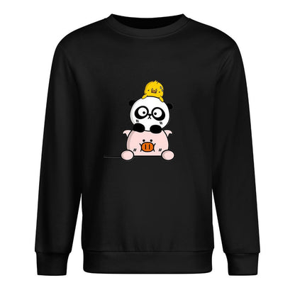 Front Patterned Long Sleeve TopDurable LooseFit