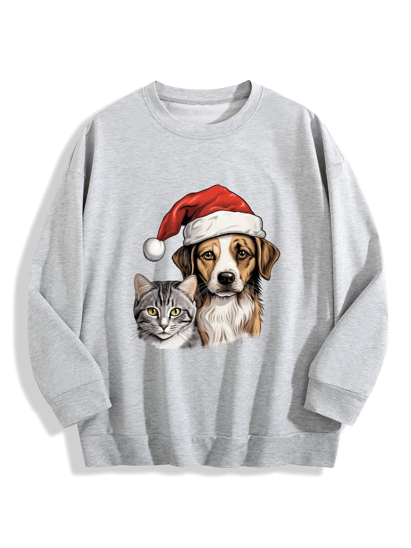 Customizable Christmas-themed long-sleeved Christmas Cat&Dog