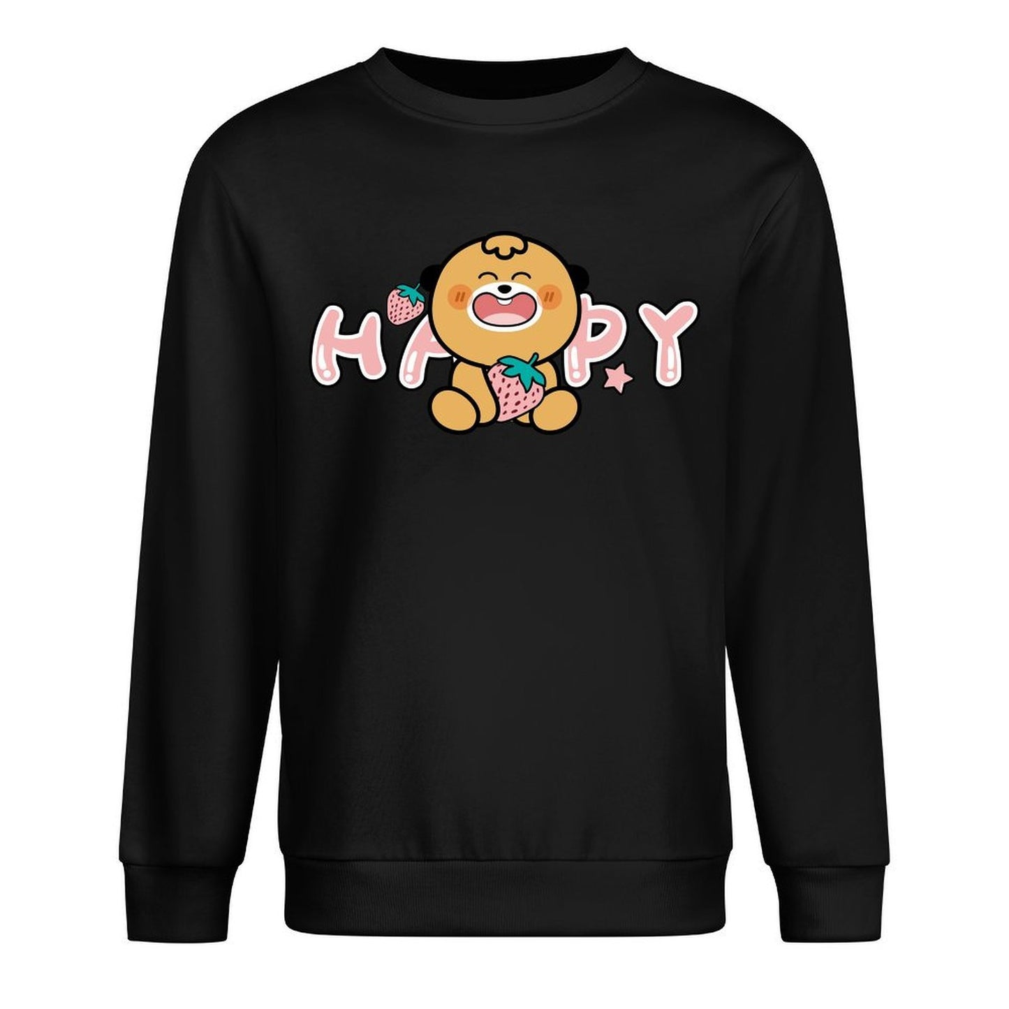 Front Patterned Long Sleeve TopComfort Solid