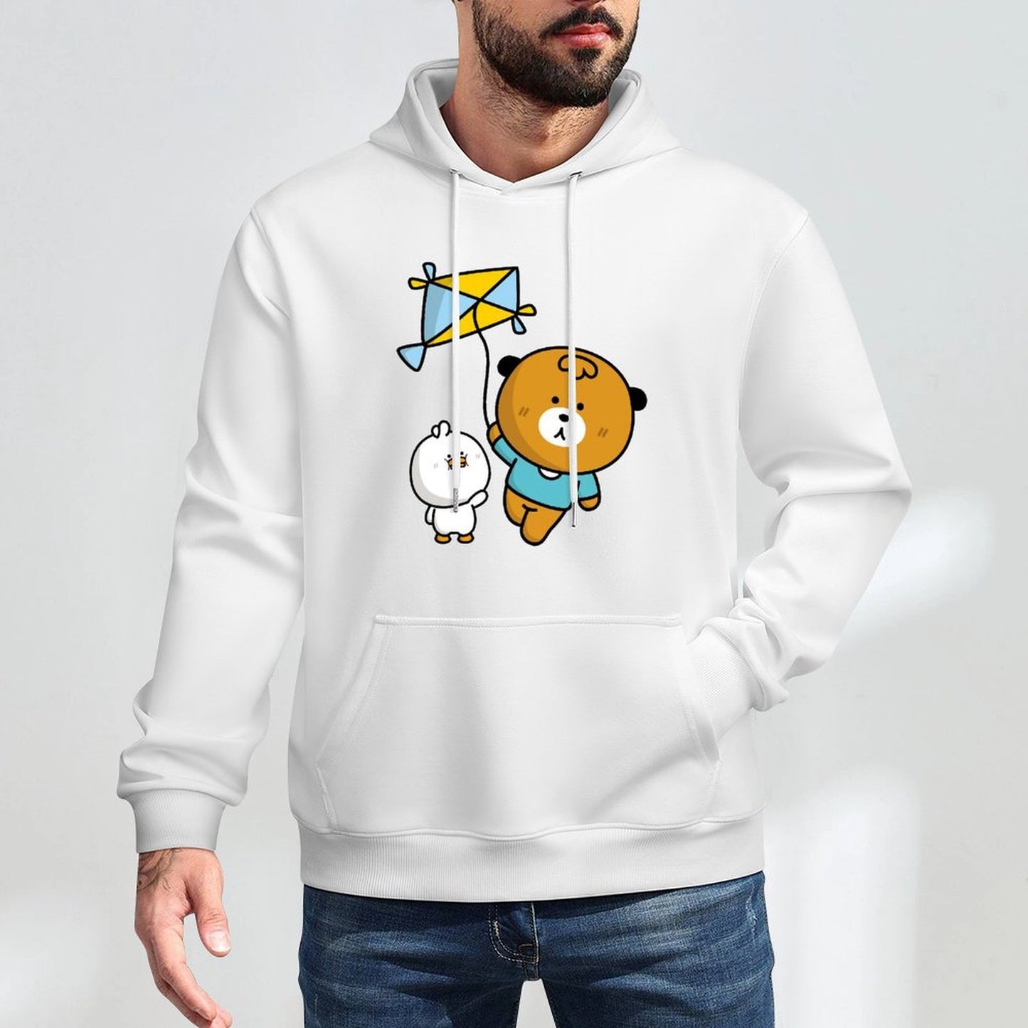 Relaxed Neat Front Graphic Hoodies