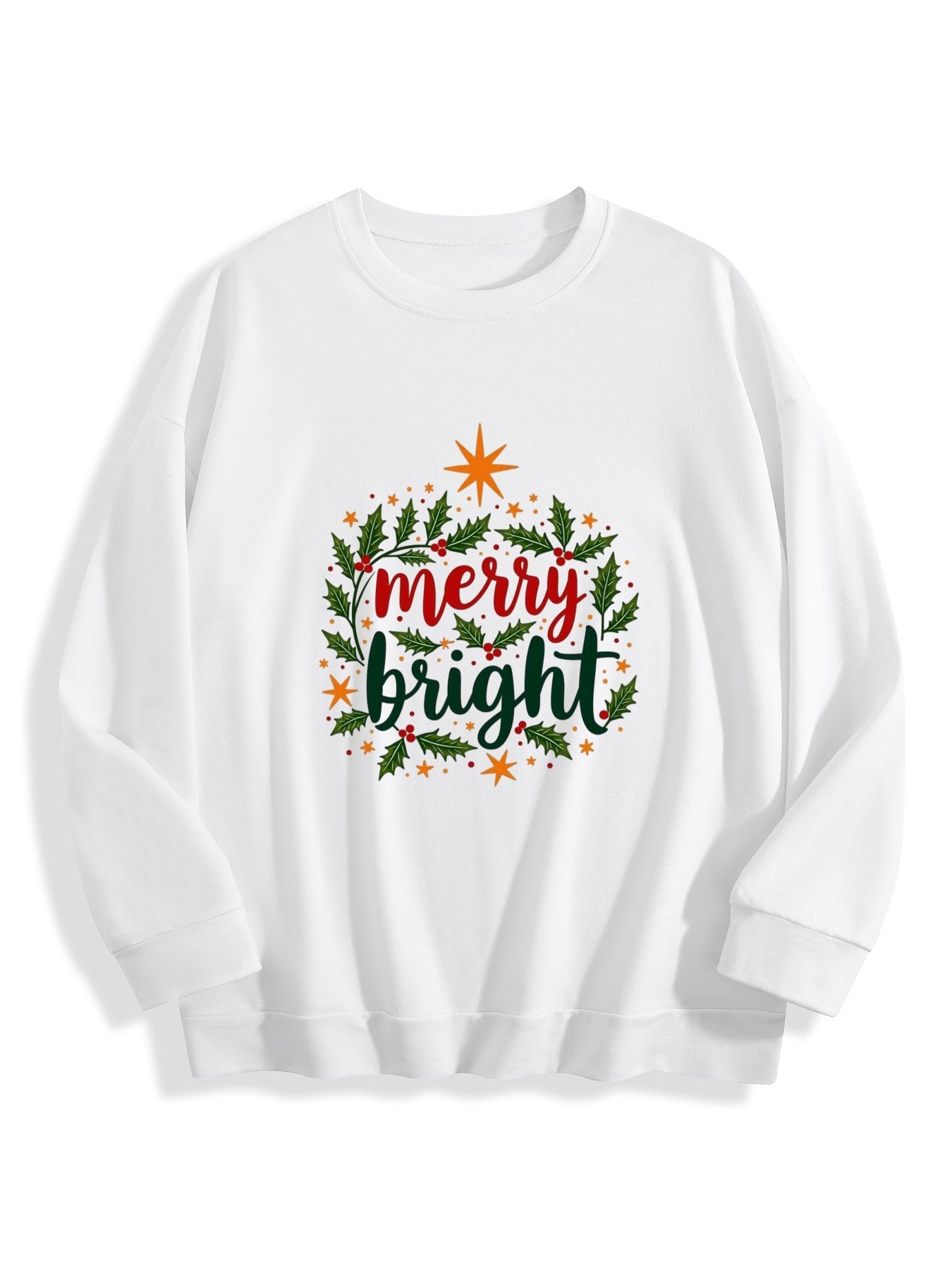 Customizable Christmas-themed long-sleeved Christmas Merry