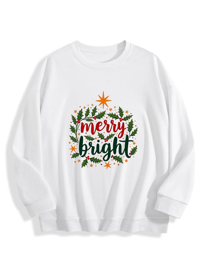 Customizable Christmas-themed long-sleeved Christmas Merry