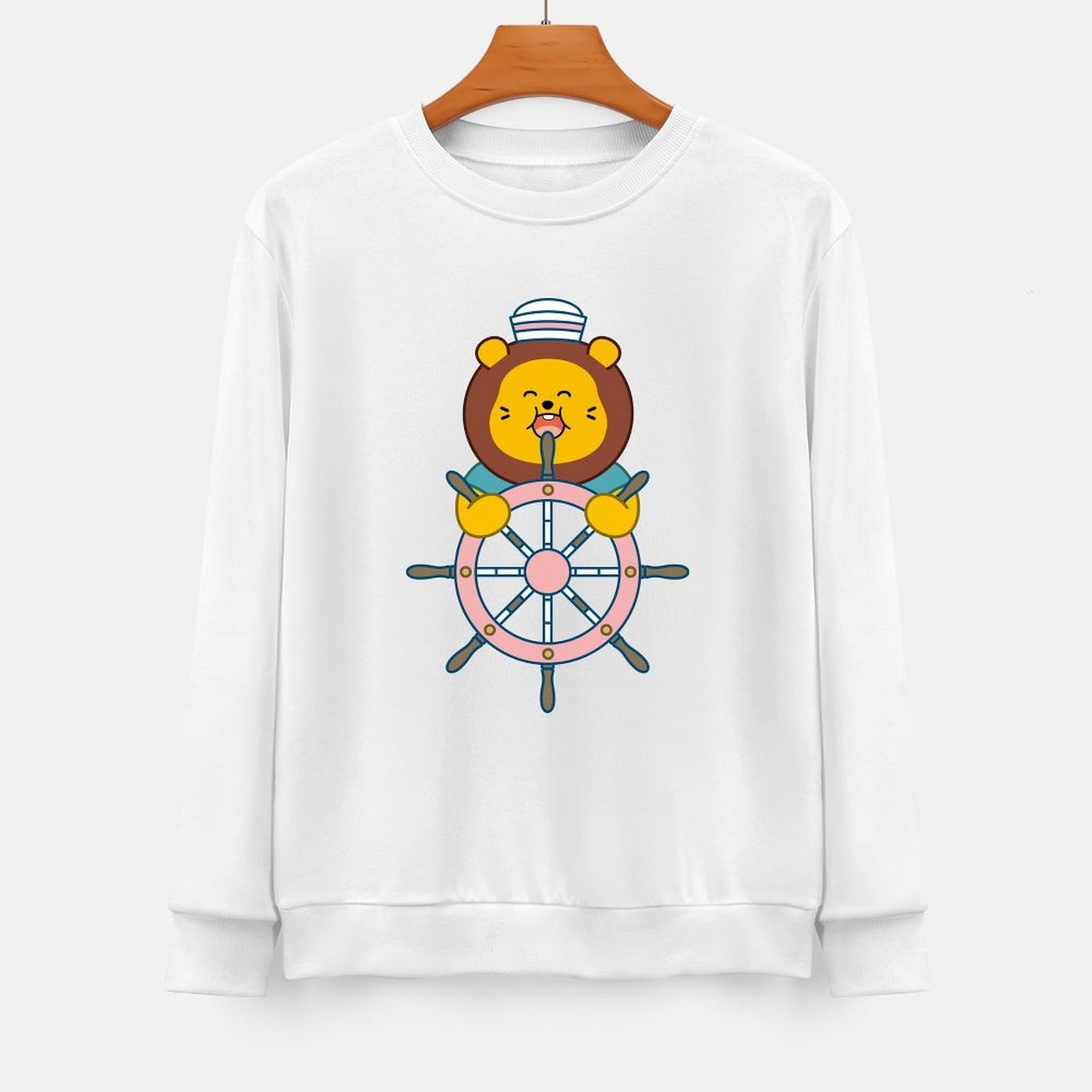 Front Patterned Long Sleeve TopHeavyweight Indoor