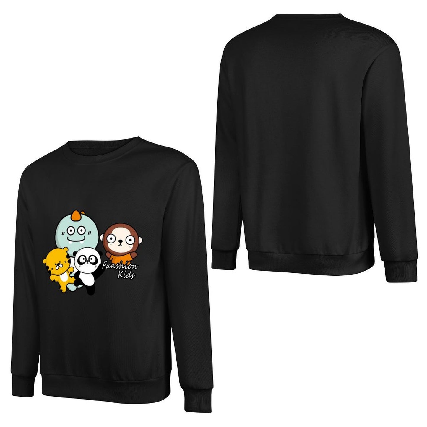 Front Patterned Long Sleeve TopShrink-Resistant Tear-Resistant