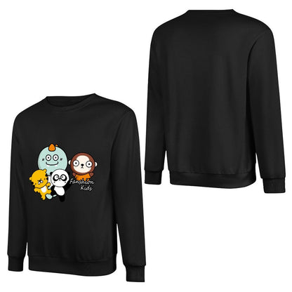 Front Patterned Long Sleeve TopShrink-Resistant Tear-Resistant