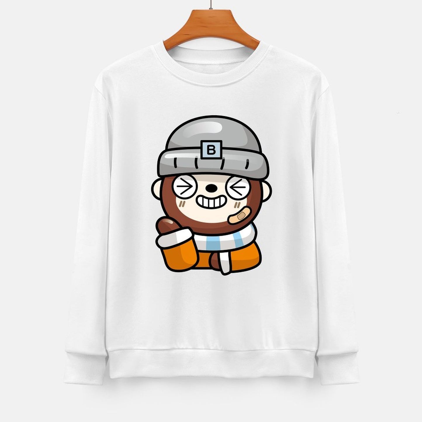 Front Patterned Long Sleeve TopPerformance Smooth Feel