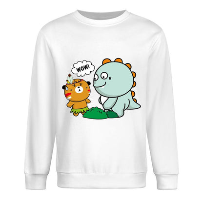 Front Patterned Long Sleeve TopOversized Casual