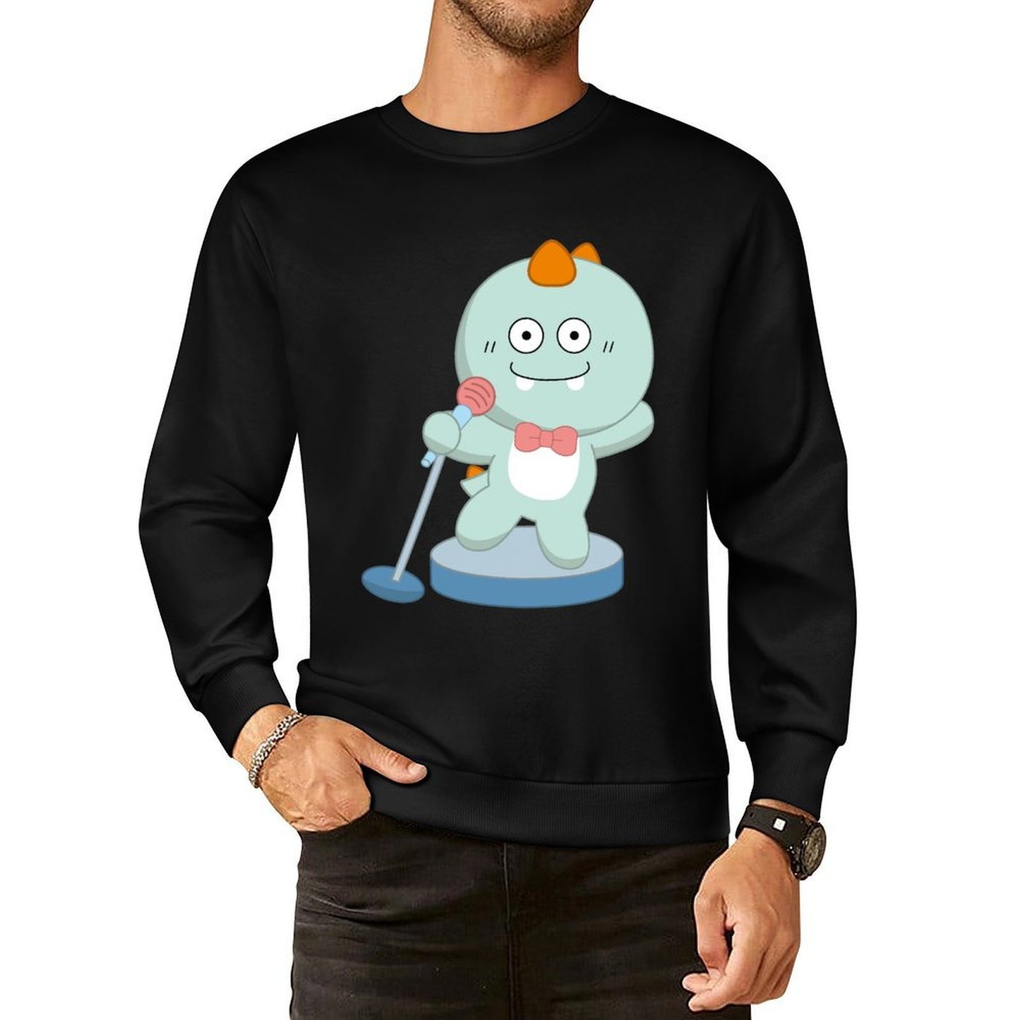 Front Patterned Long Sleeve TopStreetStyle Simple