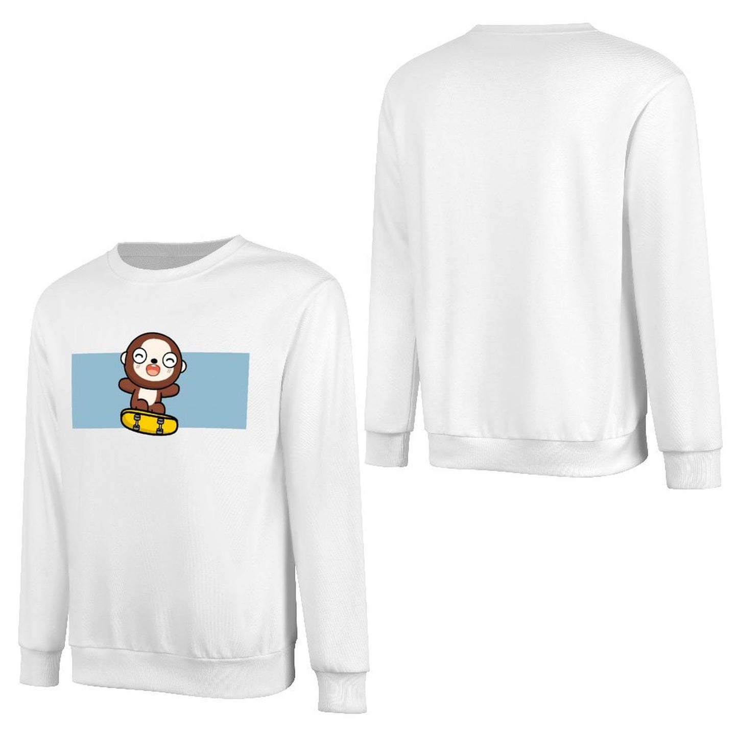 Front Patterned Long Sleeve TopEasy-Care Natural