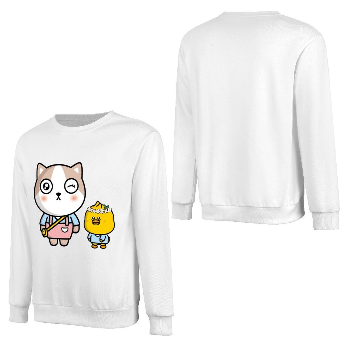 Front Patterned Long Sleeve TopPrint-Ready Casual