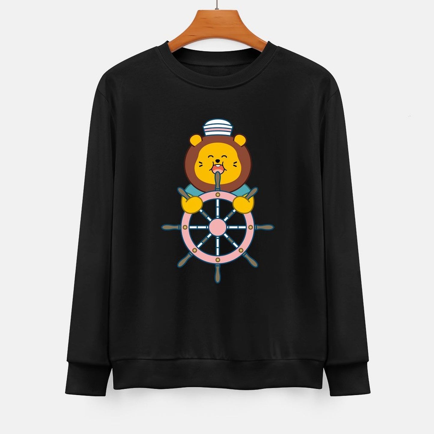  Front Patterned Long Sleeve TopHeavyweight Indoor