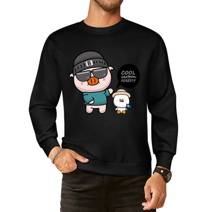 Front Patterned Long Sleeve TopBasic Vintage