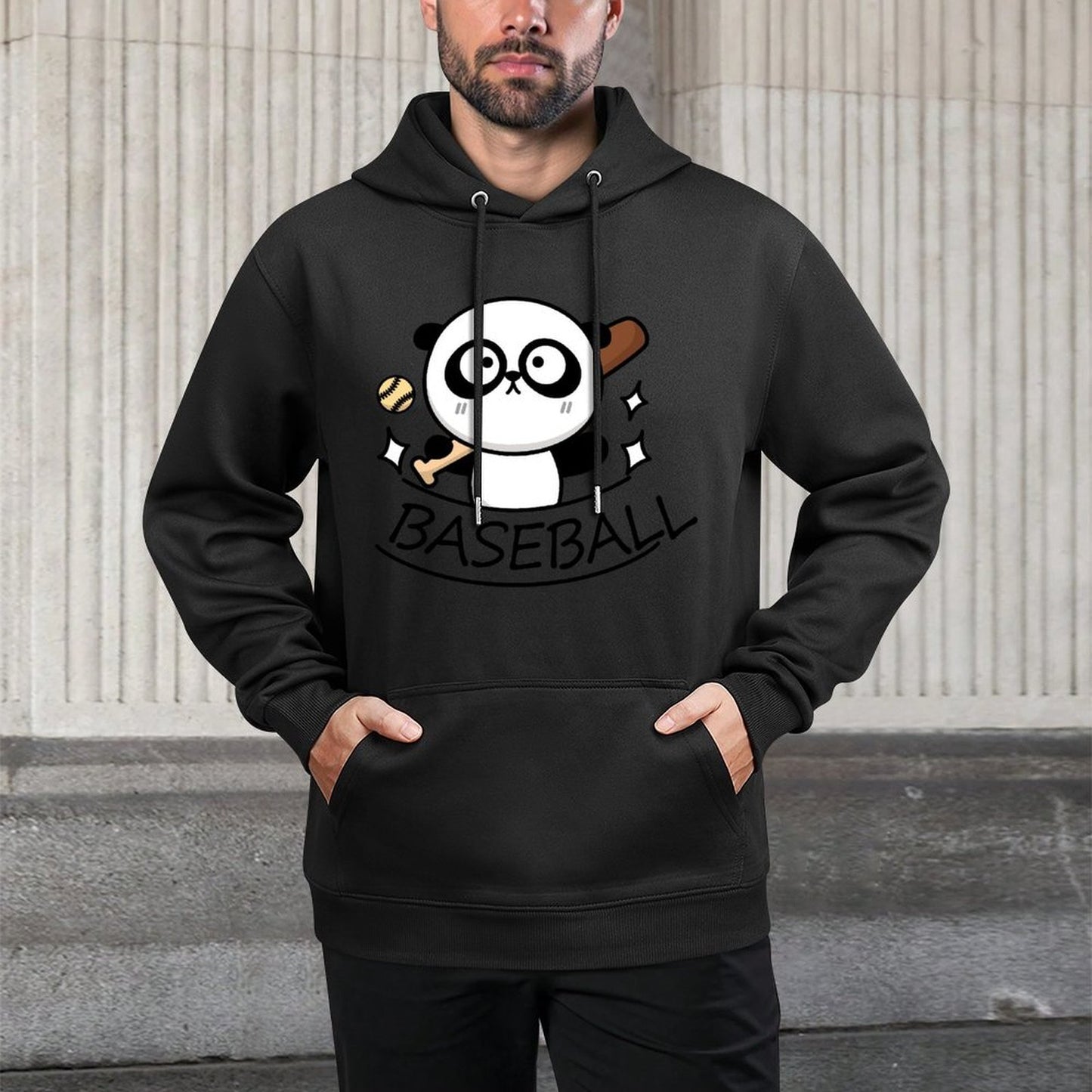 LooseFit Premium Finish Front Graphic Hoodies